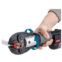 유압 프레스 유압기 압착기 zupper pz-1930 배관용 휴대용 배터리 프레스 도구 3개의 개별 턱이 있는 구리 pex 다층 파이프 압착, 배터리 충전기 없음