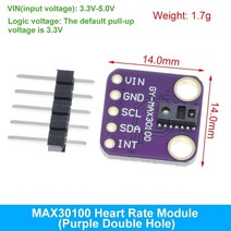 산소 농도 측정기 MH-ET 심박수 센서 모듈 Arduino 용 펄스 감지 혈액 산소 농도 테스트 MAX30102, 03 MAX30100 Purple