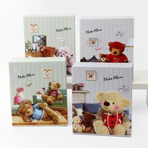곰인형 포켓식 포토앨범(4x6) (20매) 사진첩, 본품