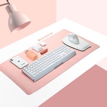 단지오 가죽 데스크 테이블 책상 캠핑용 다용도 패드 매트 80cmX40cm 90cmX43cm, 핑크