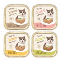 냥냥이 영양보충 사각캔 국산간식 냥이간식 맛있는캔 특식, 연어와 닭가슴살