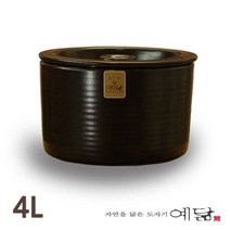 [ILLU]옹기 항아리 단지 4L 장아찌 고급 김치 심플 가정용 국산 장항아리 업소용 옛날_hAeEA, 옵션없음($#%)