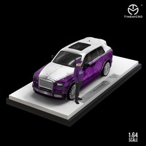 모형자동차 다이캐스트 1:64 포르쉐 RWB 964 & 롤스 로이스 컬리넌 스타 퍼플 합금 모델 카 다이캐스, 02 Cullinan With box 1