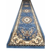 전통적인 러너 오부슨 지역 러그 페르시안 블루 디자인 602 2ft.X7ft.2in. USA 미국