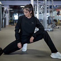 케익 - 로미홀리 여성용 운동복 땀복 라운드넥 긴팔+긴바지 땀복 상하의 세트 - k96