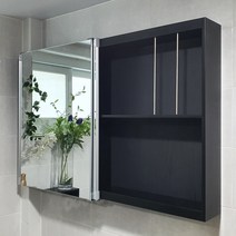 A6마트 [국산/당일출고] A6마트 댐퍼포함 욕실슬라이드장 DIY 쉬운설치 / 손잡이 도어 슬라이드장, 슬라이드장 가로1300 세로800 블랙