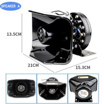 미니큐브싸이렌 12V 24V 200W 사운드 자동차 사이렌 스피커 트럭 경고 경보 경찰 혼 구급차 비상 전자 경적 PA 마이크 시스템 알람, 24V+Speaker A