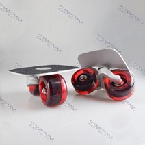 스케이트보드 입문자 그래픽 프리라인 롤러 로드 드리프트 보드 미끄럼 방지 스케이트 휴대용 PU 바퀴 2, 08 Red flash