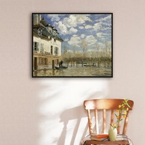 [더벨라] 시슬레 - 홍수가 난 마를리항의 보트 Boat in the Flood at Port Marly 모던프레임 캔버스액자