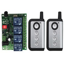 500M 433Mhz 범용 무선 원격 제어 스위치 DC 12V 24V 4CH 릴레이 라디오 수신기 모듈 송신기 포함, 06 D       12V