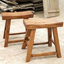 고재 벤치 빈티지 클래식 긴의자 카페벤치 등받이 없는 원목 레트로 스툴, 45 x 21 x 48