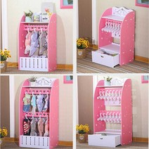강아지 고양이 옷장 반려견 용품 산책 옷 정리 옷걸이, 화이트 + 더블  + 행거 16개 불독