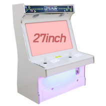 (당일출고&무료배송) swgames 렛츠플레이 가정용 오락실 게임기 화사 오락기 27인치, 게임포함, 화이트