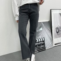 옷자락 [옷자락] 여자 세미부츠컷 키커보이는 데님팬츠