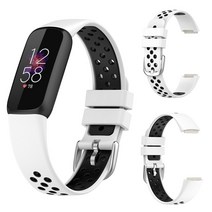 핏빗럭스 Fitbit Luxe 스트랩 스포츠 밴드 우레탄 시계줄 화이트 블랙