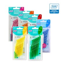 [스웨덴 TePe]테페 인터덴탈 브러쉬 앵글 _ ㄱ자형 앵글 치간칫솔 6P, 주황 _ 0.45mm