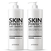 [한정특가] 아요델 퍼펙트맨 보습영양미백주름 5IN1 남성 올인원 기능성 에센스 1000ml, 2개