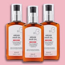 RAIP라입 라입 R3 아르간헤어오일 러블리 100ml 헤어에센스, 3개