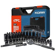 KORR Tools 임팩트 소킷 세트 47피스 115880, 47-Piece