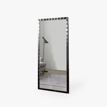 [엠하우스(가구)] 아티클 메탈 전신거울 와이드 벽걸이형 (4 color) (착불), 색상:블랙