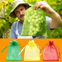 20X30CM 메쉬 과일 보호망 과수원 해충 방지망 네트망, 옐로우