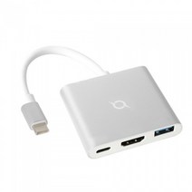 COX 3포트 USB C 3 in 1 멀티 허브 CTH30, Silver