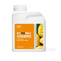 흥국에프앤비 흥국 맘스리얼베이스 자스민망고패션후르츠 1KG 1개 에이드 원액(아이스포장배송), 1L