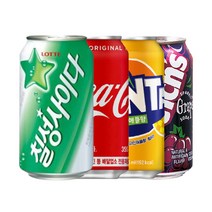 [뚱캔4종기획전] 코카콜라6+칠성사이다6+환타파인애플6+웰치스포도6 / 총 24캔, 상세페이지 참조