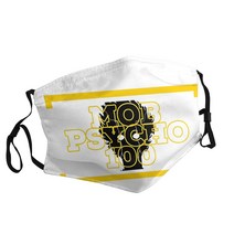 Mob Psycho 100 -4 성인용 인쇄 마스크 일본 만화 영화 방진 빨 조절 가능