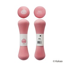 카카오프렌즈 미니덤벨 미용아령 여자운동기구 네오프렌 둥근모서리, 1kg(어피치) 1개