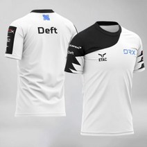[해외] LOL 전자 스포츠 CK DRX 플레이어 저지 유니폼 팀 티셔츠 정 ID 팬 게임 T 셔츠 남성 여성 정 이름 티 셔츠, Deft 2 M