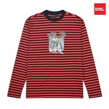 인터크루 인터크루 공용 아트웍 스트라이프 티셔츠_레드_ITT1TR43ARE (P002253912)