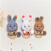 2023 아기토끼 딸랑이 [DIY] / 출산선물 딸랑이장난감 손뜨개딸랑이 토끼딸랑이 아기장난감 딸랑이 손뜨개인형, 진베이지, 선택안함, 선택안함
