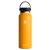 HYDRO FLASK - 하이드로 플라스크 텀블러 물병 플렉스 캡이 있는 하이드로 플라스크 와이드 입 병, 불가사리, 40온스