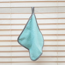 ABM 극세사 양면주방타월(그린)1P 생활용품 수건 타올, 단일 수량