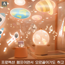 ANYOU 대형 생일 선물 LED 오르골 + 무드등 +수면등, 그린