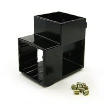 엠파이어 파이프연결 보강철물, 파이프 75mm 사각조인트 블랙, 1개