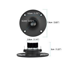 스피커 pc 사운드 블루투스 게이밍 1Pcs 52MM 오디오 휴대용 6 옴 30W 돔 실크 필름 Tweeter 알루미늄 방열기를 가진 ABS 고음 확성기, [01] 1PCS, 01 1PCS