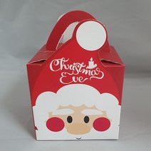볼빨간 산타 손잡이상자 10개_럭키데이2016 / 크리스마스 어린이집 유치원 사탕 초콜렛 마카롱 쿠키상자 크리스마스 선물포장 종이선물상자 선물박스 고급 산타 종이 선물상자, 볼빨간 산타 손잡이상자 10개