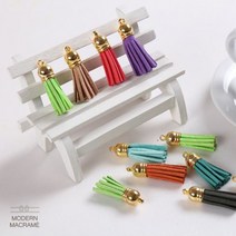 부자재 태슬 재료 마크라메 코바늘 참장식 가방, 샤무드태슬(골드)_22.블랙