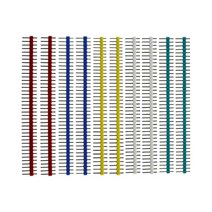 전선연결부품 40 핀 1x40 단일 행 암수 2.54 파손 가능 헤더 arduino DIY 키트용 PCB JST 커넥터 스트립, 08 Male Color 2pcs each