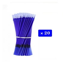 지울 수 있는 젤 펜 세트 바늘 리필 지우개 세척 가능한 핸들 사무실 액세서리 학교 문구 용품 55 개, [16] 20 Blue Refill