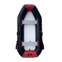 PVC 소재 두꺼운 태양열 해양 보트 2.6M 카약 에어 플로어 낚시 야외 물 엔터테인먼트, [02] Blackred
