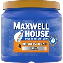 MAXWELL HOUSE 블렌드 라이트 로스트 그라운드 커피 Breakfast Blend Light Roast Ground Coffee 726g