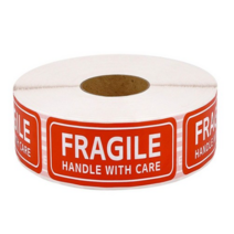세븐집 취급주의 스티커 영문 FRAGILE 2.5 x 7.5 cm 500p, 혼합색상, 2개