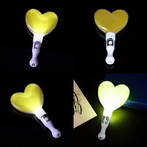 마트498 하트 LED야광봉 (옐로우) 콘서트응원봉 콘서트준비물 LED스틱 클럽야광봉 야구응원도구 형광봉 환영파티응
