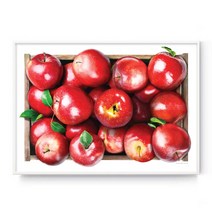 민트마켓 홍사과A 풍수인테리어 재물운 사과 액자, 화이트