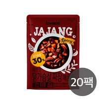 러브잇 닭가슴살 짜장 매운맛, 120g, 20개