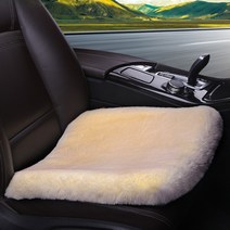 OHS-LBG0242 폭신폭신 래빗퍼 라이크 털방석/방석/사무실/인테리어용/시트커버/차량방석/부드러운/겨울방석/밀림방지/깔끔한/보온매트, 아이보리