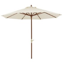 타카쇼 우드 파라솔 2.7m 크랭크 베이지